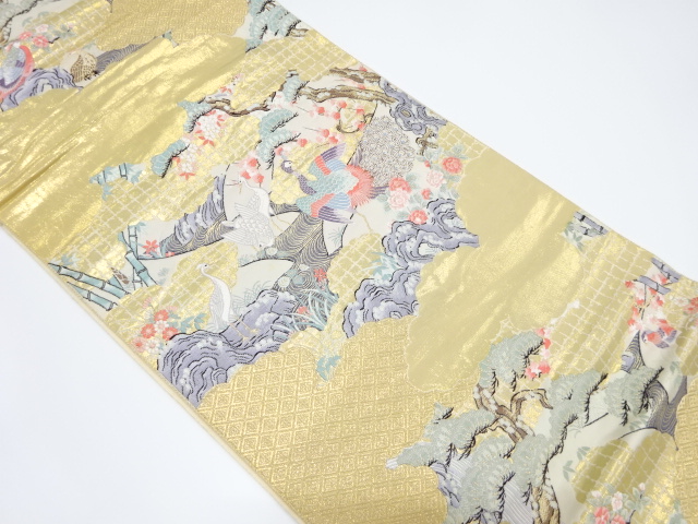 JAPANESE KIMONO / VINTAGE FUKURO OBI / SILK / WOVEN STREAM